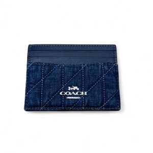 Coach - NWT - Gorgeous Denim, Blue Quilted Card Holder